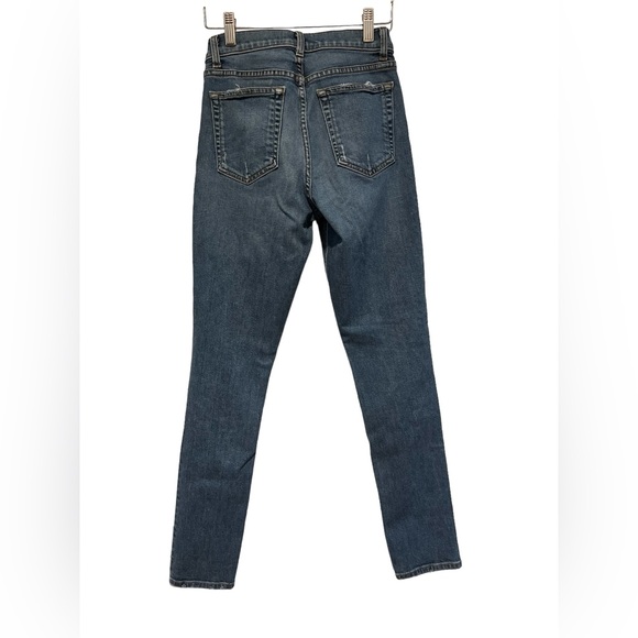 Reformation Women’s Skinny Boot Cut Jeans 25, Blue Stretch Medium Wash Straight - Picture 3 of 11